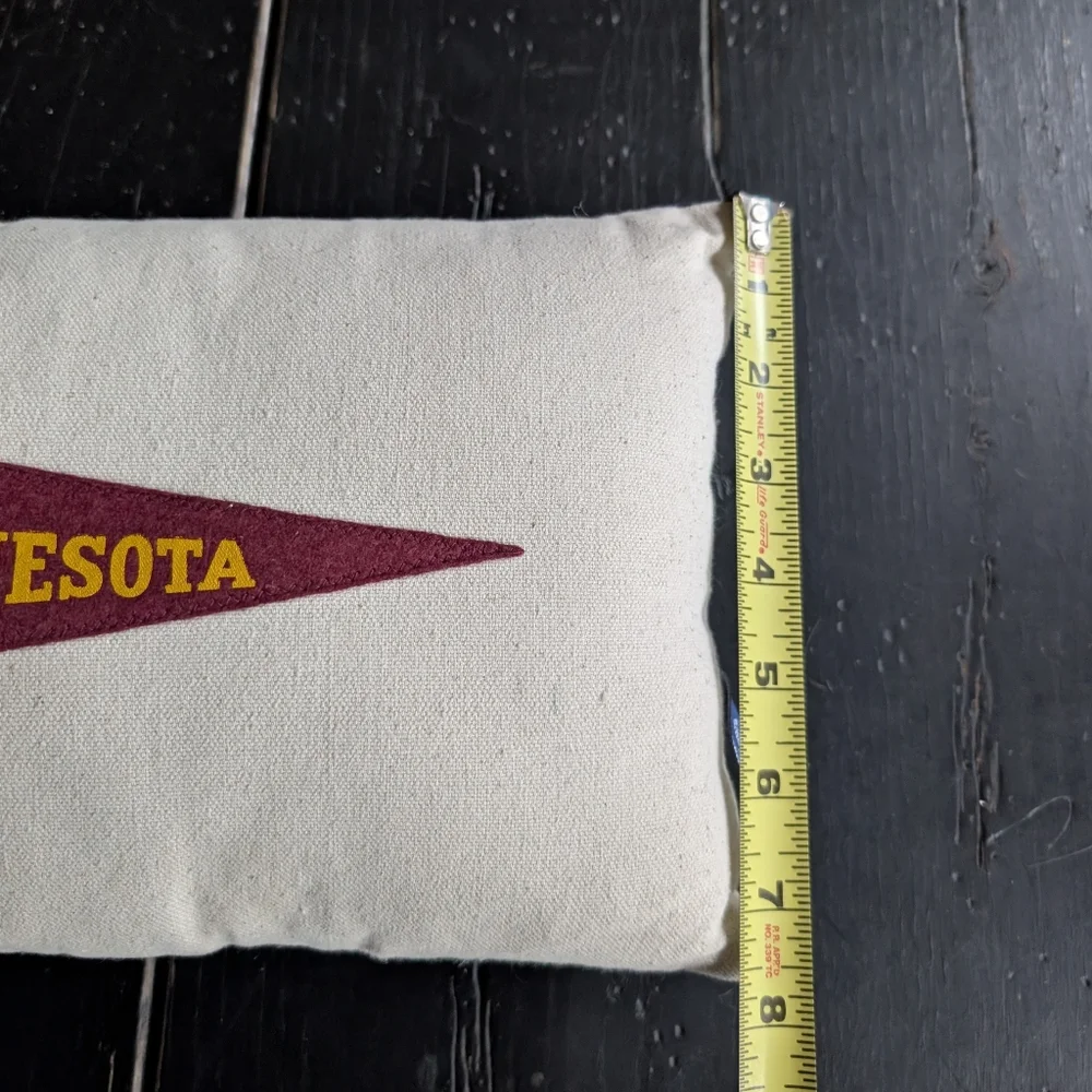 American Roadtrip University of Minnesota Pillow Vintage Collegiate Pennant